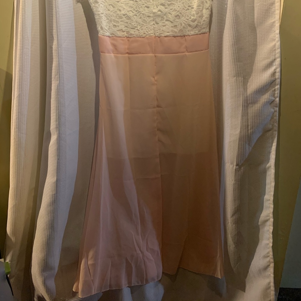 Chiffon and lace floor length